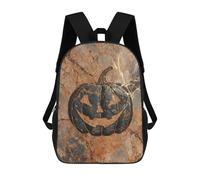 sinyumoney Sacs D'école Imprimés En 3D Pour Enfants 17inch Halloween Pumpkin Wall Art Sac À Dos De Voyage Léger Sac À Livres Pour Enfants Garçons Et Filles