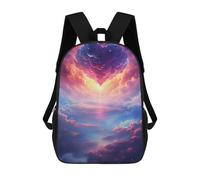 sinyumoney Sacs D'école Imprimés En 3D Pour Enfants 17inch Heart-Shaped Clouds in The Sky -1 Sac À Dos De Voyage Léger Sac À Livres Pour Enfants Garçons Et Filles