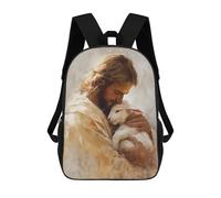 sinyumoney Sacs D'école Imprimés En 3D Pour Enfants 17inch Jesus Holding Lamb Painting-7 Sac À Dos De Voyage Léger Sac À Livres Pour Enfants Garçons Et Filles