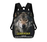 sinyumoney Sacs D'école Imprimés En 3D Pour Enfants 17inch Leadership Alpha Wolf Sac À Dos De Voyage Léger Sac À Livres Pour Enfants Garçons Et Filles