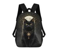 sinyumoney Sacs D'école Imprimés En 3D Pour Enfants 17inch Magical Black Cat Necklace Sac À Dos De Voyage Léger Sac À Livres Pour Enfants Garçons Et Filles