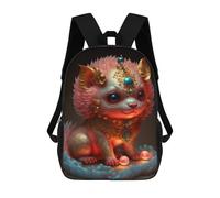 sinyumoney Sacs D'école Imprimés En 3D Pour Enfants 17inch Magical Fantasy Creature Statue Sac À Dos De Voyage Léger Sac À Livres Pour Enfants Garçons Et Filles