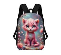 sinyumoney Sacs D'école Imprimés En 3D Pour Enfants 17inch Magical Pink Kitten Fantasy Sac À Dos De Voyage Léger Sac À Livres Pour Enfants Garçons Et Filles