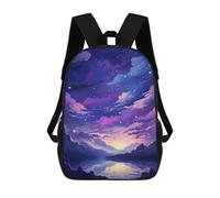 sinyumoney Sacs D'école Imprimés En 3D Pour Enfants 17inch Magical Twilight Sky Reflections Sac À Dos De Voyage Léger Sac À Livres Pour Enfants Garçons Et Filles