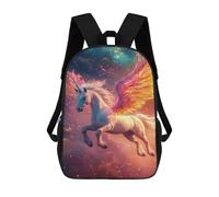 sinyumoney Sacs D'école Imprimés En 3D Pour Enfants 17inch Magical Unicorn with Wings Sac À Dos De Voyage Léger Sac À Livres Pour Enfants Garçons Et Filles