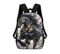 sinyumoney Sacs D'école Imprimés En 3D Pour Enfants 17inch Majestic Black Horse Sac À Dos De Voyage Léger Sac À Livres Pour Enfants Garçons Et Filles