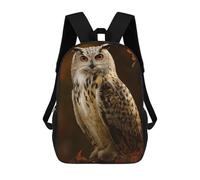 sinyumoney Sacs D'école Imprimés En 3D Pour Enfants 17inch Majestic Owl Portrait Sac À Dos De Voyage Léger Sac À Livres Pour Enfants Garçons Et Filles
