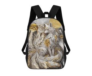 sinyumoney Sacs D'école Imprimés En 3D Pour Enfants 17inch Nine Tailed Fox Elegance Sac À Dos De Voyage Léger Sac À Livres Pour Enfants Garçons Et Filles