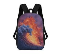 sinyumoney Sacs D'école Imprimés En 3D Pour Enfants 17inch Ocean Wave Sunset Painting Sac À Dos De Voyage Léger Sac À Livres Pour Enfants Garçons Et Filles