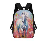 sinyumoney Sacs D'école Imprimés En 3D Pour Enfants 17inch Palette Horse Painting Sac À Dos De Voyage Léger Sac À Livres Pour Enfants Garçons Et Filles