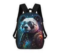 sinyumoney Sacs D'école Imprimés En 3D Pour Enfants 17inch Panda in Glasses Art Print Sac À Dos De Voyage Léger Sac À Livres Pour Enfants Garçons Et Filles