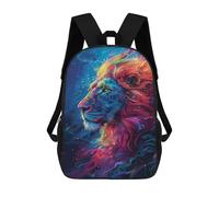 sinyumoney Sacs D'école Imprimés En 3D Pour Enfants 17inch Rainbow Lion Art Print Sac À Dos De Voyage Léger Sac À Livres Pour Enfants Garçons Et Filles
