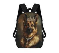 sinyumoney Sacs D'école Imprimés En 3D Pour Enfants 17inch Royal German Shepherd Portrait-2 Sac À Dos De Voyage Léger Sac À Livres Pour Enfants Garçons Et Filles