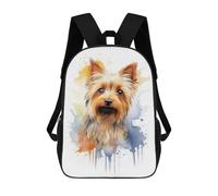 sinyumoney Sacs D'école Imprimés En 3D Pour Enfants 17inch Silky Terrier Watercolor Sac À Dos De Voyage Léger Sac À Livres Pour Enfants Garçons Et Filles