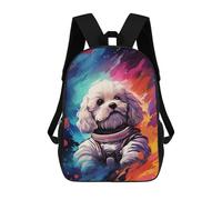 sinyumoney Sacs D'école Imprimés En 3D Pour Enfants 17inch Space Pup Adventure -50 Sac À Dos De Voyage Léger Sac À Livres Pour Enfants Garçons Et Filles