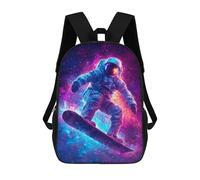 sinyumoney Sacs D'école Imprimés En 3D Pour Enfants 17inch Space Snowboarding Adventure-2 Sac À Dos De Voyage Léger Sac À Livres Pour Enfants Garçons Et Filles