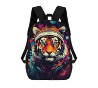 sinyumoney Sacs D'école Imprimés En 3D Pour Enfants 17inch Space Tiger Adventure Sac À Dos De Voyage Léger Sac À Livres Pour Enfants Garçons Et Filles