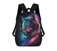 sinyumoney Sacs D'école Imprimés En 3D Pour Enfants 17inch Space Wolf Helmet Art Print Sac À Dos De Voyage Léger Sac À Livres Pour Enfants Garçons Et Filles