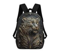 sinyumoney Sacs D'école Imprimés En 3D Pour Enfants 17inch Spirit Tiger Art Deco Sac À Dos De Voyage Léger Sac À Livres Pour Enfants Garçons Et Filles