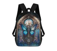 sinyumoney Sacs D'école Imprimés En 3D Pour Enfants 17inch Steampunk Butterfly Clock Art Print Sac À Dos De Voyage Léger Sac À Livres Pour Enfants Garçons Et Filles