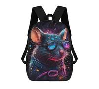 sinyumoney Sacs D'école Imprimés En 3D Pour Enfants 17inch Stylish Pet Glasses for Cats Sac À Dos De Voyage Léger Sac À Livres Pour Enfants Garçons Et Filles