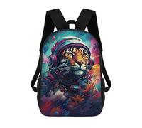 sinyumoney Sacs D'école Imprimés En 3D Pour Enfants 17inch Tiger Astronaut in Space Sac À Dos De Voyage Léger Sac À Livres Pour Enfants Garçons Et Filles