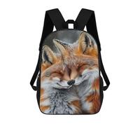 sinyumoney Sacs D'école Imprimés En 3D Pour Enfants 17inch Two Foxes Cuddling in The Snow Sac À Dos De Voyage Léger Sac À Livres Pour Enfants Garçons Et Filles