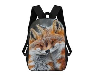 sinyumoney Sacs D'école Imprimés En 3D Pour Enfants 17inch Two Foxes Cuddling in The Snow Sac À Dos De Voyage Léger Sac À Livres Pour Enfants Garçons Et Filles