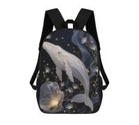 sinyumoney Sacs D'école Imprimés En 3D Pour Enfants 17inch Whale Fantasy Artwork Sac À Dos De Voyage Léger Sac À Livres Pour Enfants Garçons Et Filles