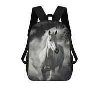 sinyumoney Sacs D'école Imprimés En 3D Pour Enfants 17inch White Horse Running Sac À Dos De Voyage Léger Sac À Livres Pour Enfants Garçons Et Filles