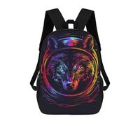 sinyumoney Sacs D'école Imprimés En 3D Pour Enfants 17inch Wolf Astronaut Helmet Art Print Sac À Dos De Voyage Léger Sac À Livres Pour Enfants Garçons Et Filles
