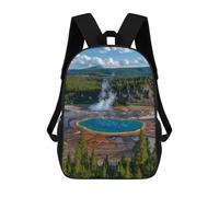 sinyumoney Sacs D'école Imprimés En 3D Pour Enfants 17inch Yellowstone Grand Prismatic Spring Sac À Dos De Voyage Léger Sac À Livres Pour Enfants Garçons Et Filles