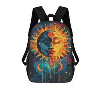 sinyumoney Sacs D'école Imprimés En 3D Pour Enfants 17inch Yin-Yang Celestial Face Art Print Sac À Dos De Voyage Léger Sac À Livres Pour Enfants Garçons Et Filles