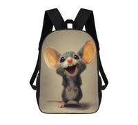 sinyumoney Sacs D'école Pour Enfants Imprimés En 3D Adorable Mouse Artwork Sac À Dos De Voyage Léger, Sac À Livres, Sac D'école Pour Enfants Garçons Et Filles 17inch