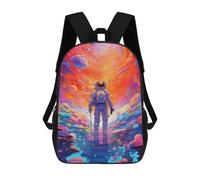 sinyumoney Sacs D'école Pour Enfants Imprimés En 3D Astronaut in Colorful Space -4 Sac À Dos De Voyage Léger, Sac À Livres, Sac D'école Pour Enfants Garçons Et Filles 17inch