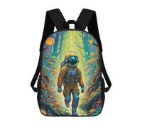 sinyumoney Sacs D'école Pour Enfants Imprimés En 3D Astronaut in Halloween Forest -3 Sac À Dos De Voyage Léger, Sac À Livres, Sac D'école Pour Enfants Garçons Et Filles 17inch