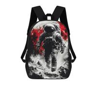 sinyumoney Sacs D'école Pour Enfants Imprimés En 3D Astronaut on The Moon Sac À Dos De Voyage Léger, Sac À Livres, Sac D'école Pour Enfants Garçons Et Filles 17inch