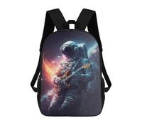 sinyumoney Sacs D'école Pour Enfants Imprimés En 3D Astronaut Playing Guitar in Space Sac À Dos De Voyage Léger, Sac À Livres, Sac D'école Pour Enfants Garçons Et Filles 17inch