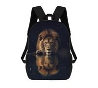sinyumoney Sacs D'école Pour Enfants Imprimés En 3D Beautiful Magical Lion Sac À Dos De Voyage Léger, Sac À Livres, Sac D'école Pour Enfants Garçons Et Filles 17inch