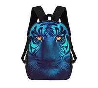 sinyumoney Sacs D'école Pour Enfants Imprimés En 3D Blue Tiger Gaze Sac À Dos De Voyage Léger, Sac À Livres, Sac D'école Pour Enfants Garçons Et Filles 17inch
