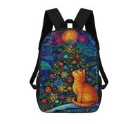 sinyumoney Sacs D'école Pour Enfants Imprimés En 3D Christmas Cat Decorations Sac À Dos De Voyage Léger, Sac À Livres, Sac D'école Pour Enfants Garçons Et Filles 17inch