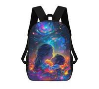 sinyumoney Sacs D'école Pour Enfants Imprimés En 3D Colorful Cosmic Embrace Sac À Dos De Voyage Léger, Sac À Livres, Sac D'école Pour Enfants Garçons Et Filles 17inch