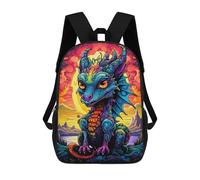 sinyumoney Sacs D'école Pour Enfants Imprimés En 3D Colorful Dragon Sunset Sac À Dos De Voyage Léger, Sac À Livres, Sac D'école Pour Enfants Garçons Et Filles 17inch