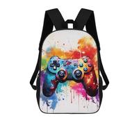 sinyumoney Sacs D'école Pour Enfants Imprimés En 3D Colorful Gaming Controller Art Print -3 Sac À Dos De Voyage Léger, Sac À Livres, Sac D'école Pour Enfants Garçons Et Filles 17inch