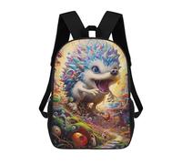 sinyumoney Sacs D'école Pour Enfants Imprimés En 3D Colorful Hedgehog Fantasy Land Sac À Dos De Voyage Léger, Sac À Livres, Sac D'école Pour Enfants Garçons Et Filles 17inch