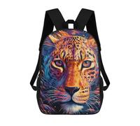 sinyumoney Sacs D'école Pour Enfants Imprimés En 3D Colorful Leopard Portrait Sac À Dos De Voyage Léger, Sac À Livres, Sac D'école Pour Enfants Garçons Et Filles 17inch
