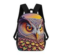sinyumoney Sacs D'école Pour Enfants Imprimés En 3D Colorful Owl Artwork-26 Sac À Dos De Voyage Léger, Sac À Livres, Sac D'école Pour Enfants Garçons Et Filles 17inch