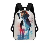 sinyumoney Sacs D'école Pour Enfants Imprimés En 3D Colorful Watercolor Dog Art Print -1 Sac À Dos De Voyage Léger, Sac À Livres, Sac D'école Pour Enfants Garçons Et Filles 17inch