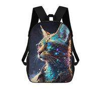 sinyumoney Sacs D'école Pour Enfants Imprimés En 3D Cosmic Cat Glasses Sac À Dos De Voyage Léger, Sac À Livres, Sac D'école Pour Enfants Garçons Et Filles 17inch