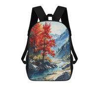 sinyumoney Sacs D'école Pour Enfants Imprimés En 3D Crimson River Harmony Sac À Dos De Voyage Léger, Sac À Livres, Sac D'école Pour Enfants Garçons Et Filles 17inch